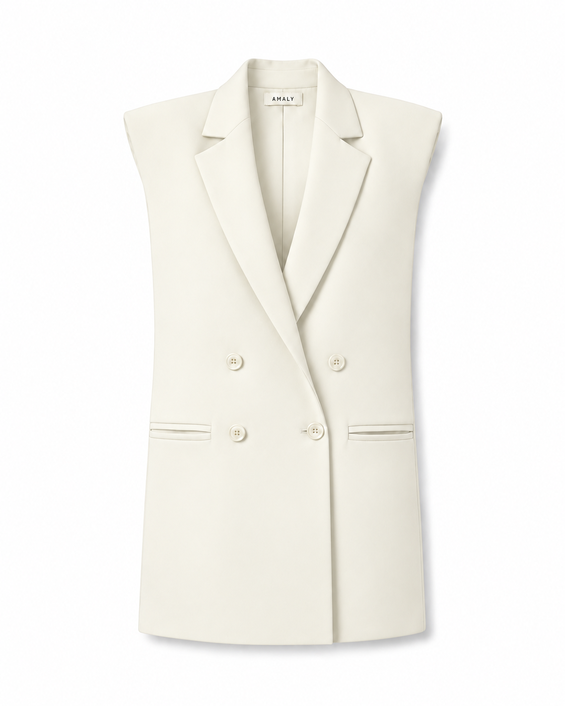 CAMILLE Long Vest — Слонова кост