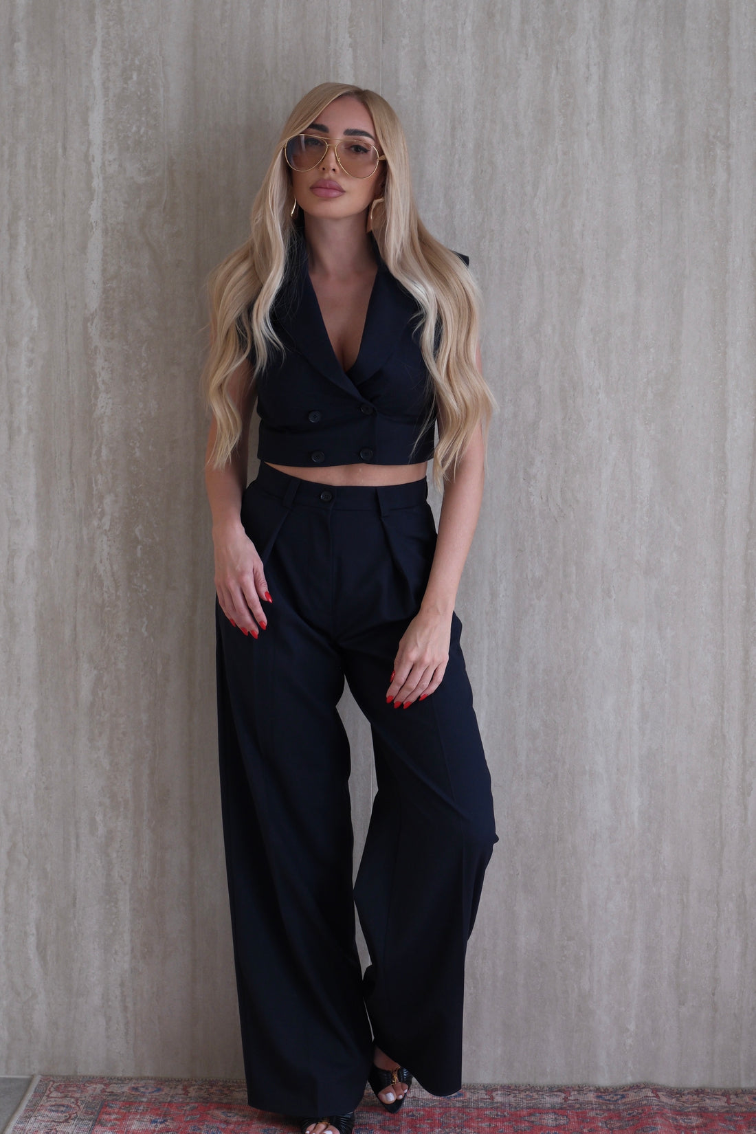 ÉLISE Trousers — Midnight Navy