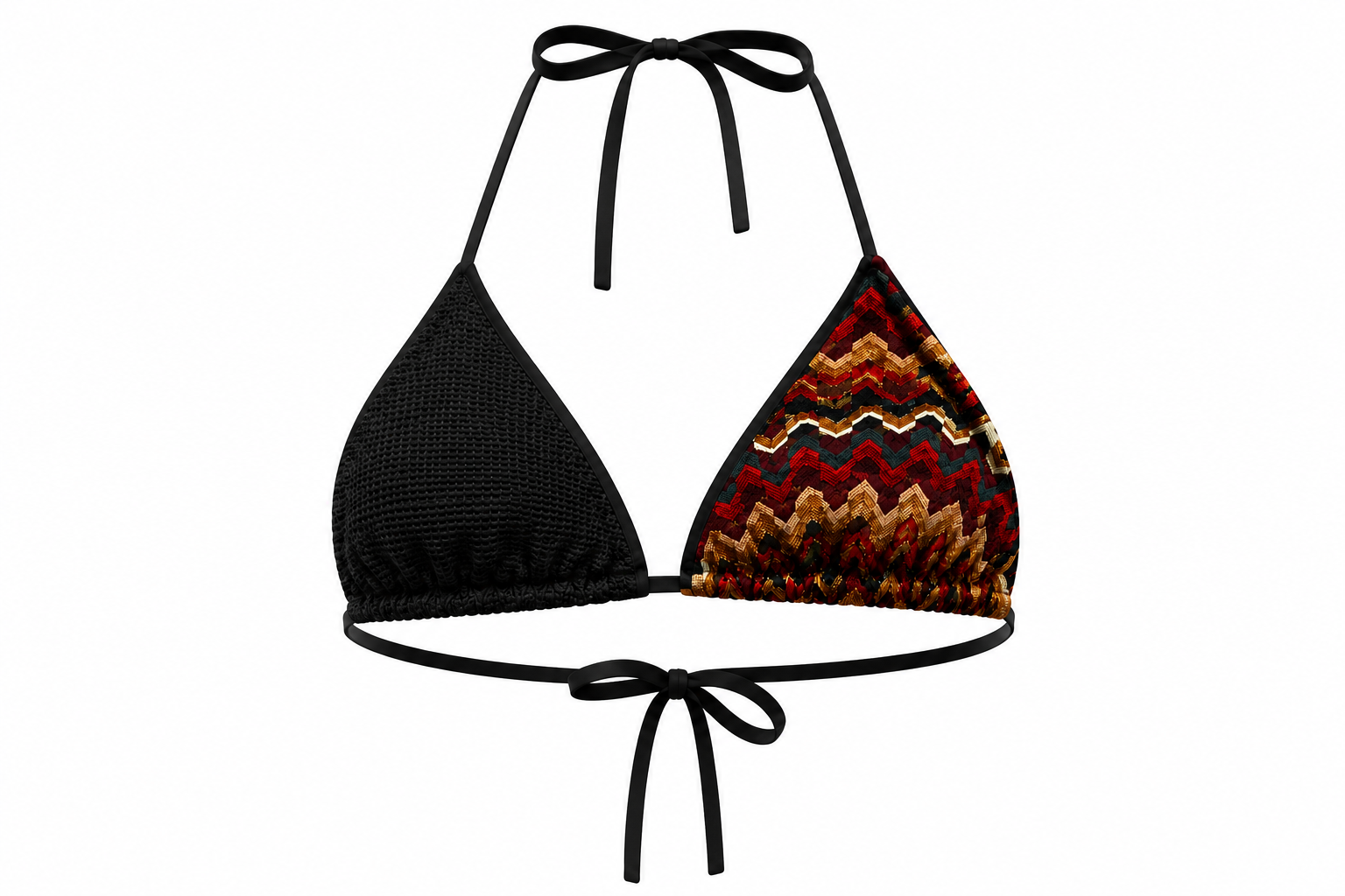 SOLE BLACK TRIANGLE BIKINI TOP