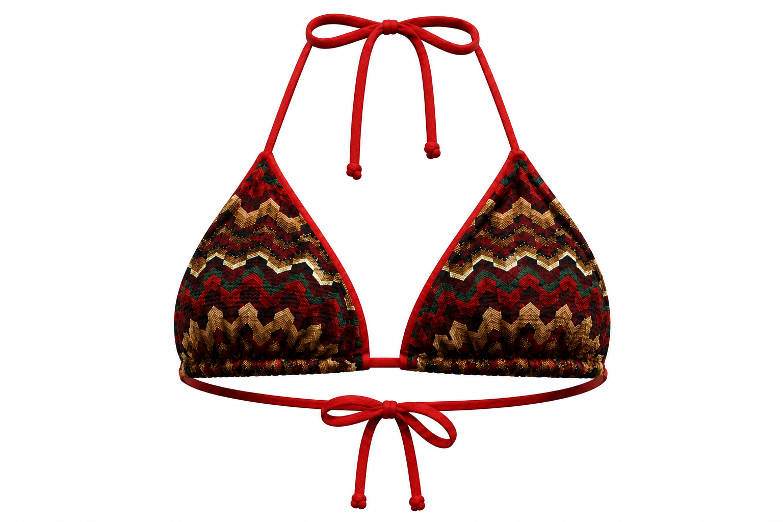 SOLE TRIANGLE BIKINI TOP - ZIGZAG
